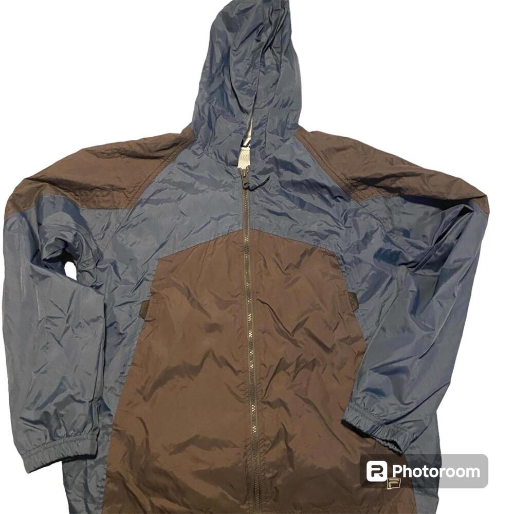 Vintage Fila Youth Windbreaker grey and Blue Size Large